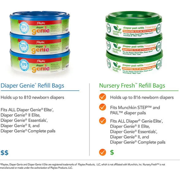 Munchkin - Nursery Fresh® Diaper Pail Refills - 3 Pack