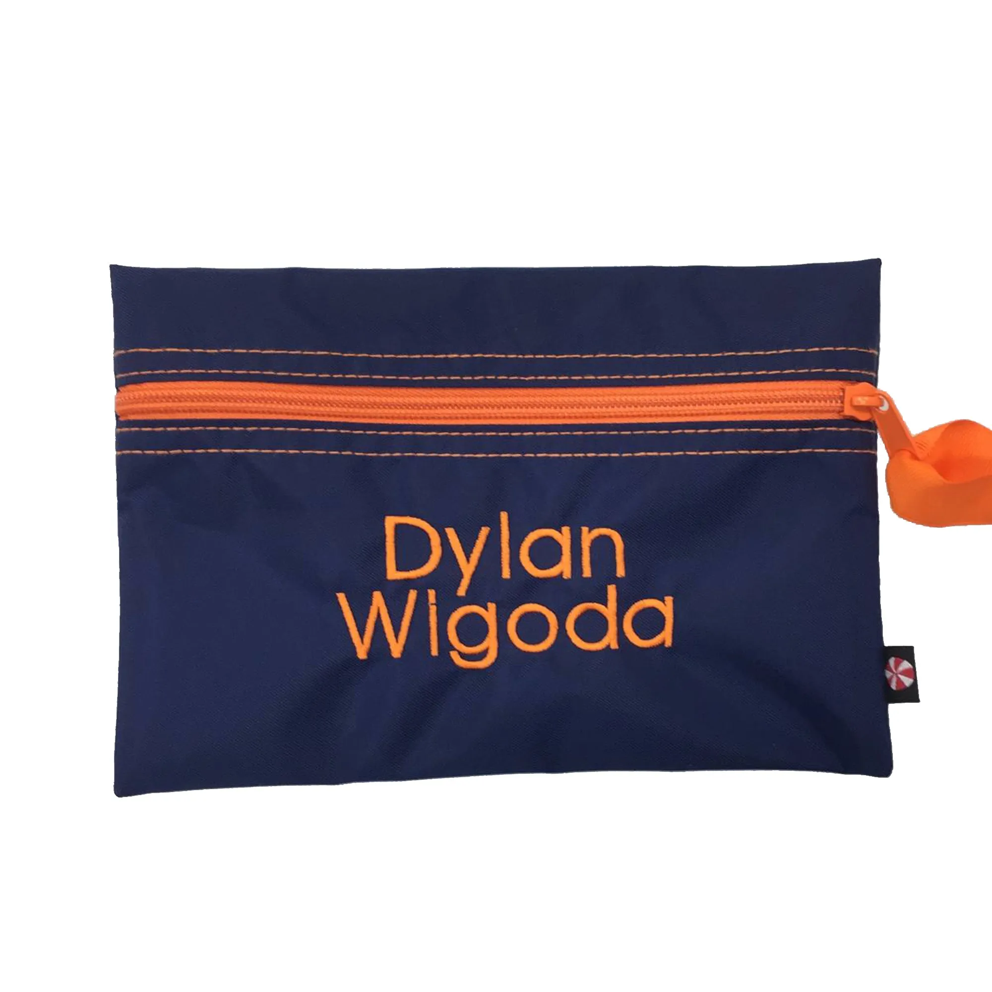 Navy / Orange Flat Pouch