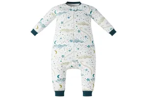 Nest Designs Long Sleeve Footed Sleep Bag 1.0 TOG - Stars White