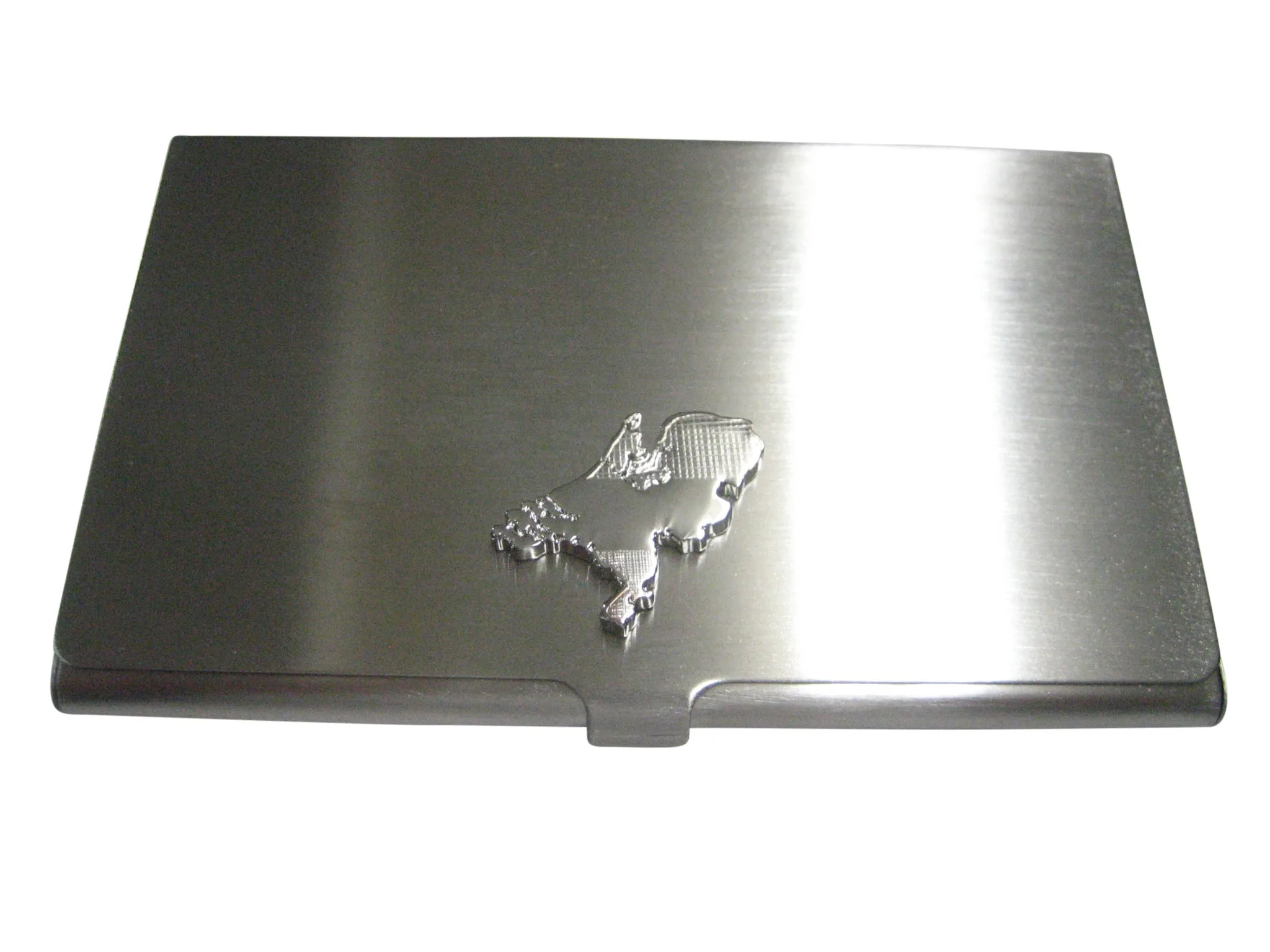 Netherlands Map Shape and Flag Design Business Card Holder