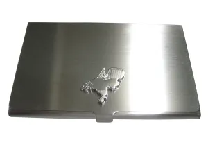 Netherlands Map Shape and Flag Design Business Card Holder