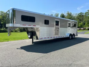 New 2025 Adam Pro-Classic Model GS152 (2 1) All Aluminum Gooseneck Straight Load Trailer with Dressing Room