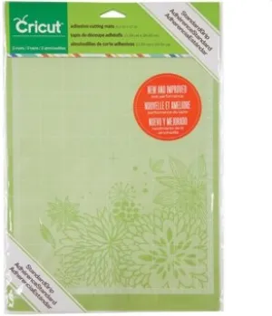 New CRICUT MINI 8.5 X 12 ADHESIVE CUTTING MATS STANDARD GRIP PACK OF 2