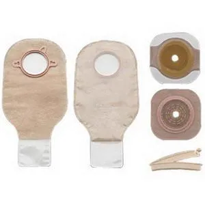 New Image Two-Piece Drainable Ostomy Kit, Cut-to-Fit Stoma up to 3-1/2" (89mm), Flange 4" (102mm), Non-Sterile,  Clamp Closure - Box of 5