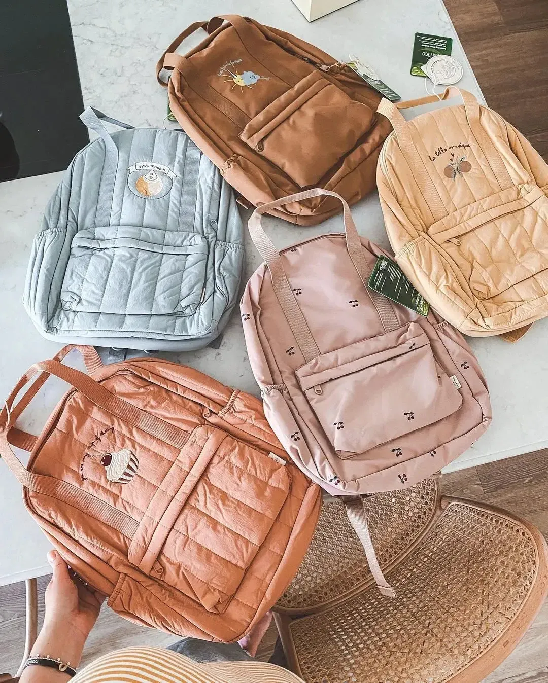 New KS Baby Backpack Parent-child Kids Schoolbag Kindergarten Bags Brand Traveling Cherry Children's Boys Girls Mom Storage