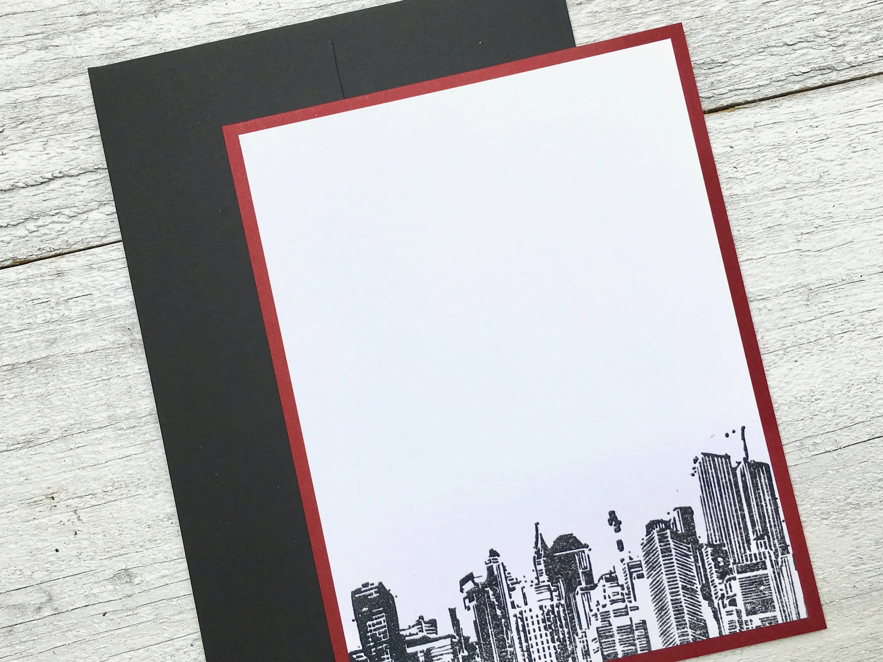 New York City Sky Line Note Cards, New York City Note Cards, Men's Personalized Stationery,  Note Cards, Thank You Cards, Set of 8