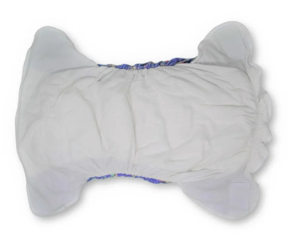 Omutsu Bulky Nighttime Adult Cloth Diaper - Blue Clouds