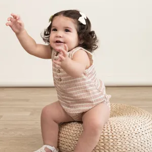 Organic Bubble Onesie - Dash Lines