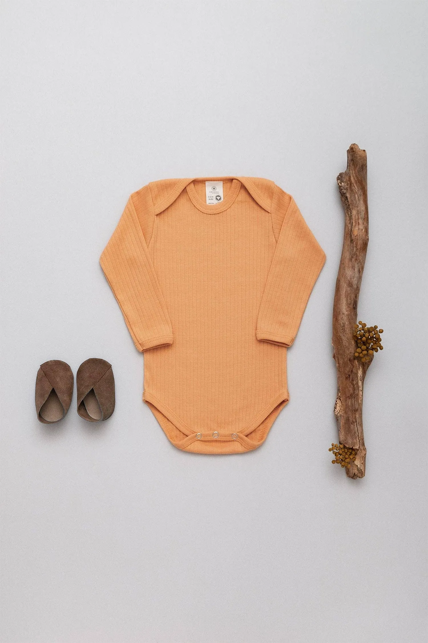 Organic Long-Sleeve Ribbed Onesie