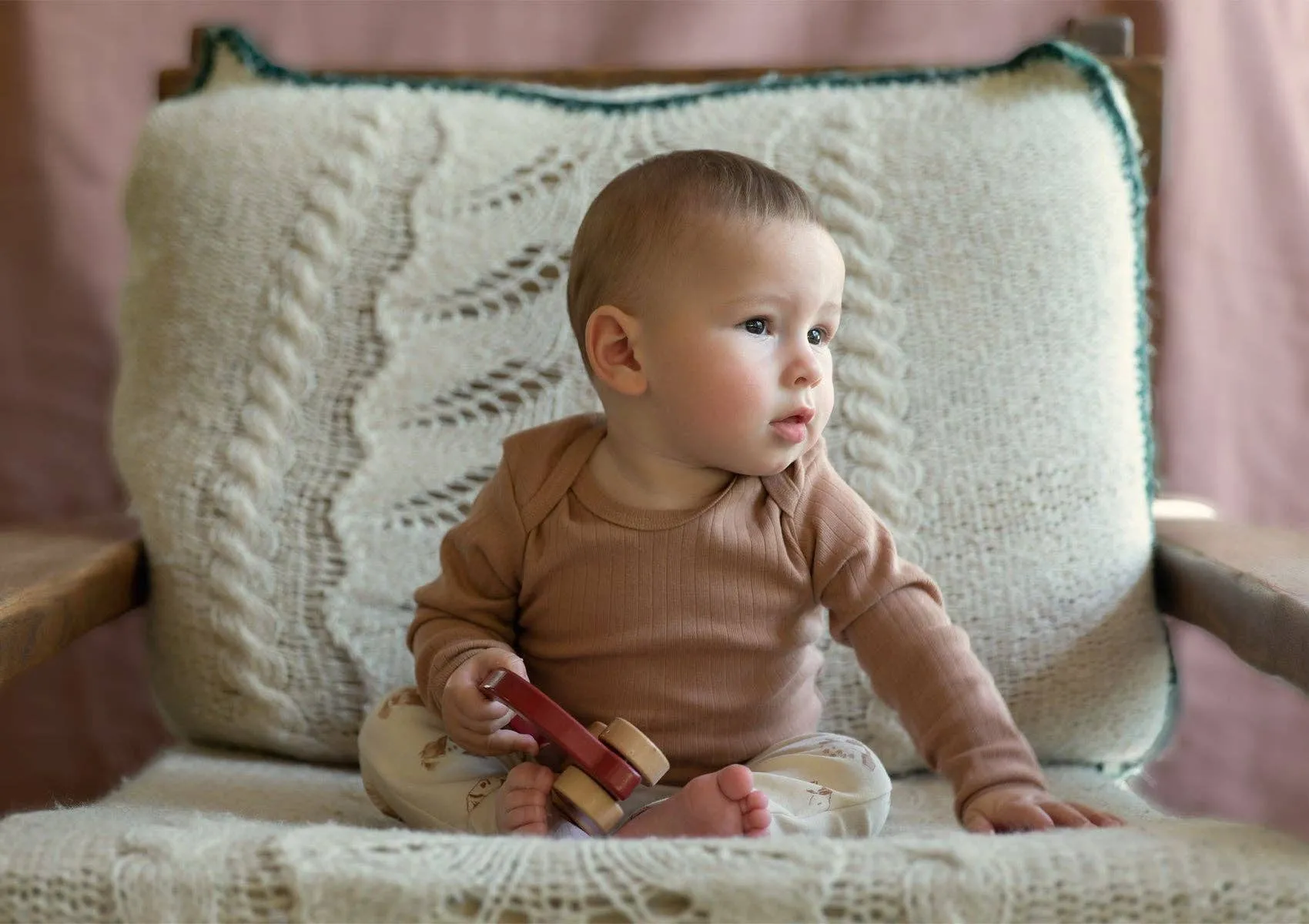 Organic Long-Sleeve Ribbed Onesie