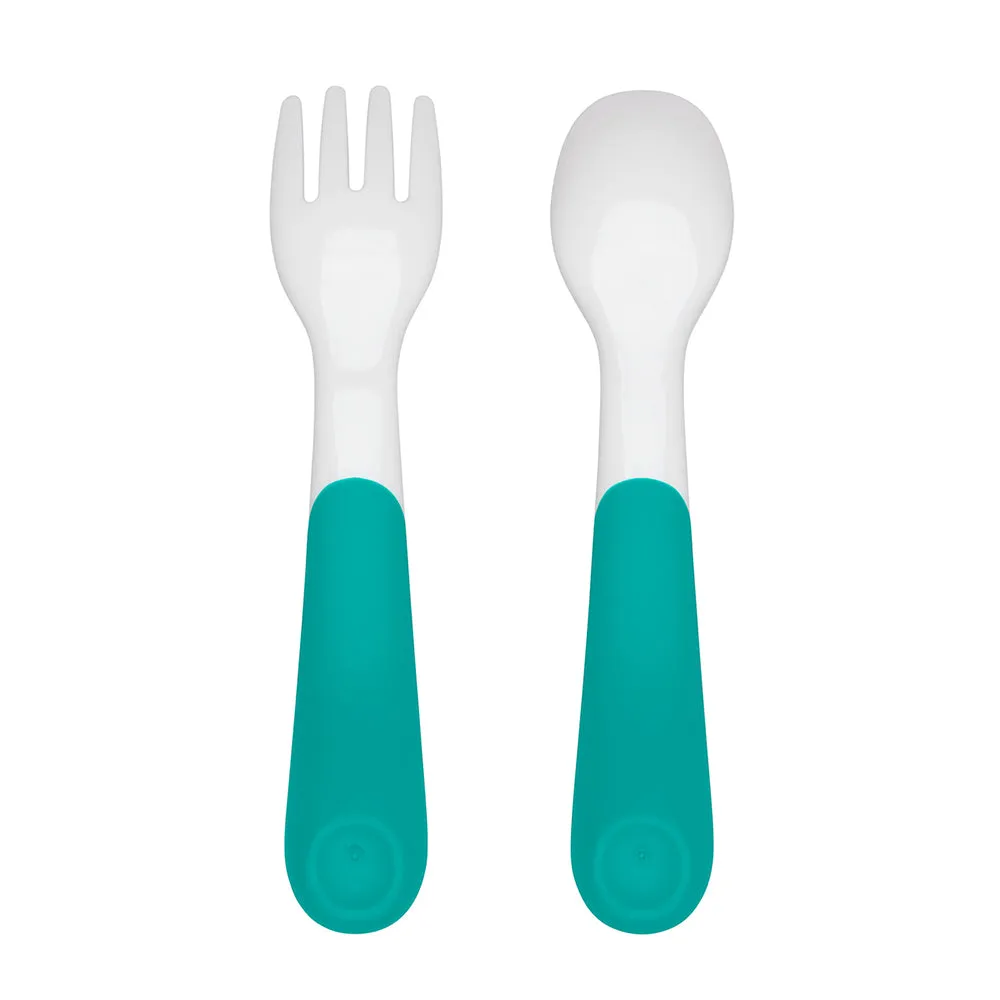 OXO Tot On the Go Plastic Feeding Spoon with Case - Teal