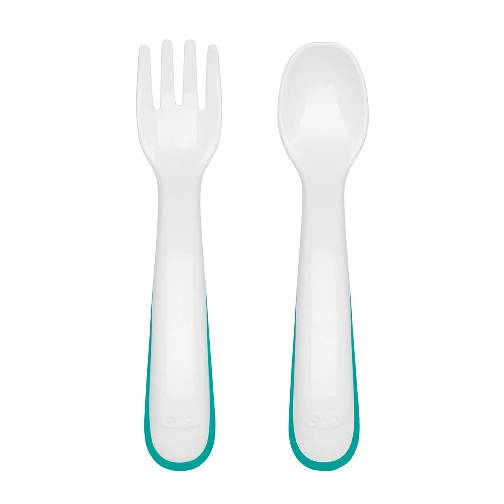 OXO Tot On the Go Plastic Feeding Spoon with Case - Teal
