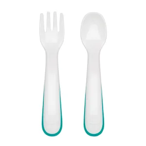 OXO Tot On the Go Plastic Feeding Spoon with Case - Teal