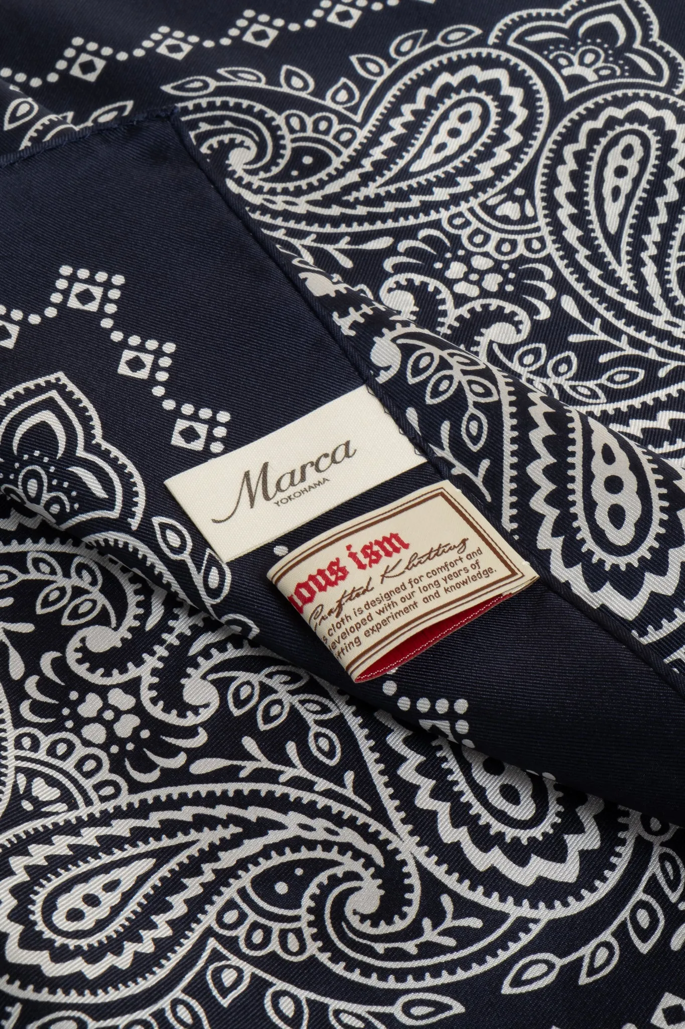 Paisley Silk Scarf - Navy