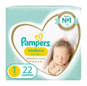 PAMPERS NEWBORN PREMIUM CARE 1 DIAPER 22s