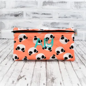 Pandas and Daisies Personalized Reusable Food Bag