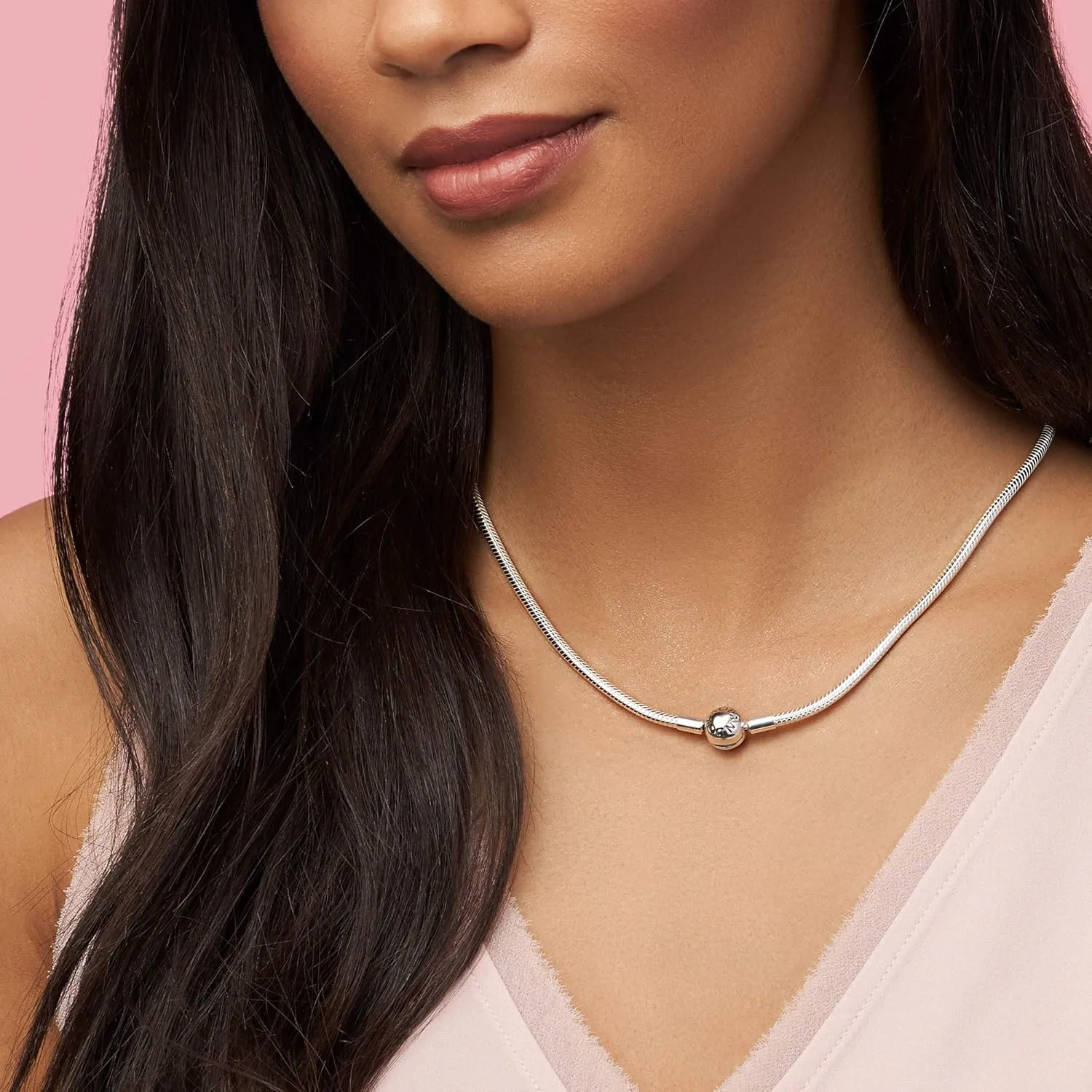PANDORA Iconic Snake Chain Charm Necklace 590742HV