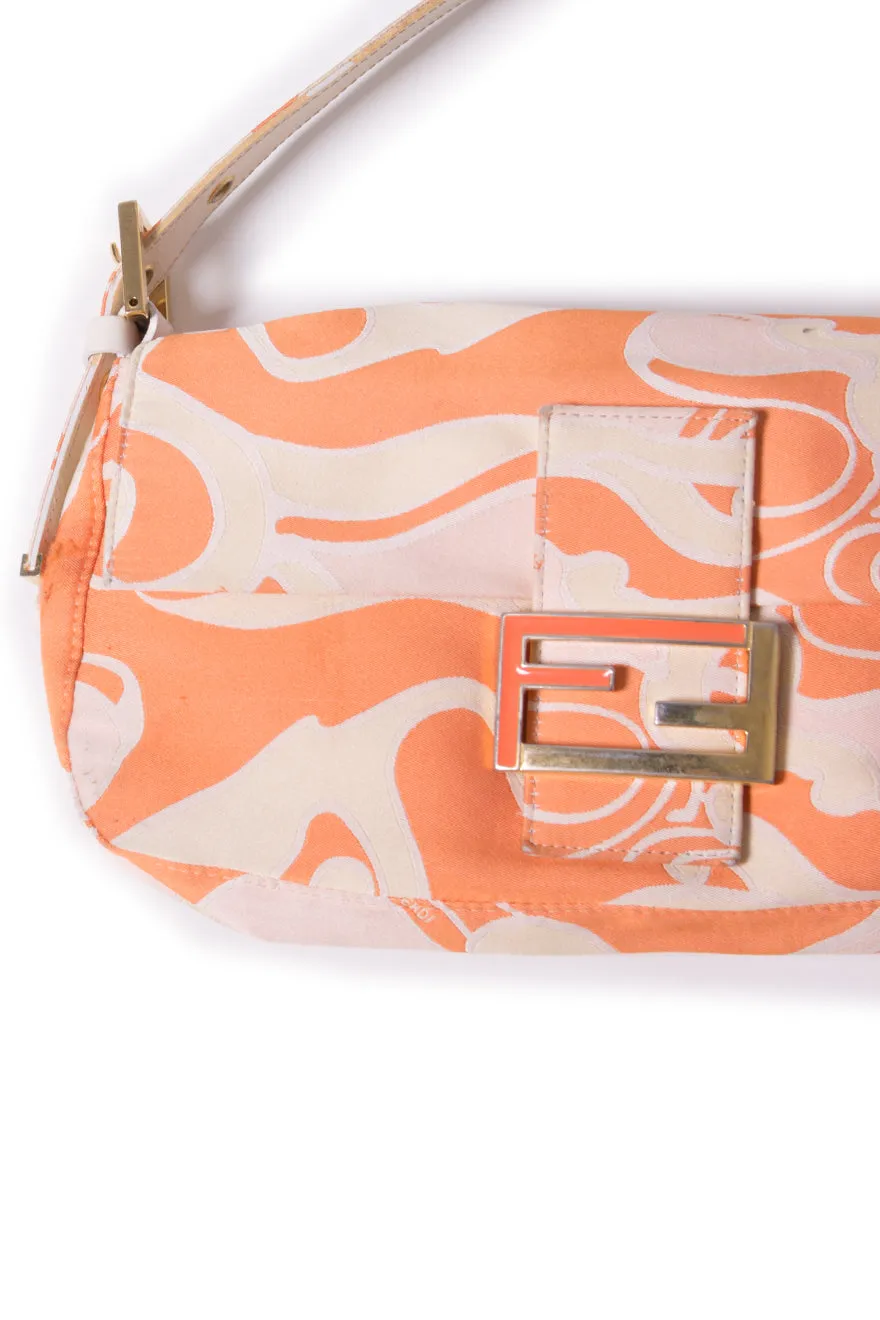 Patterned Baguette Handbag