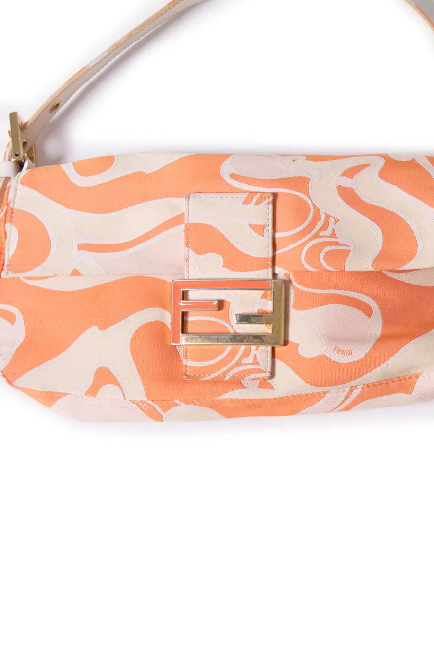 Patterned Baguette Handbag