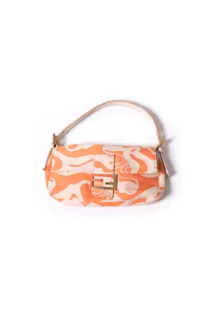 Patterned Baguette Handbag