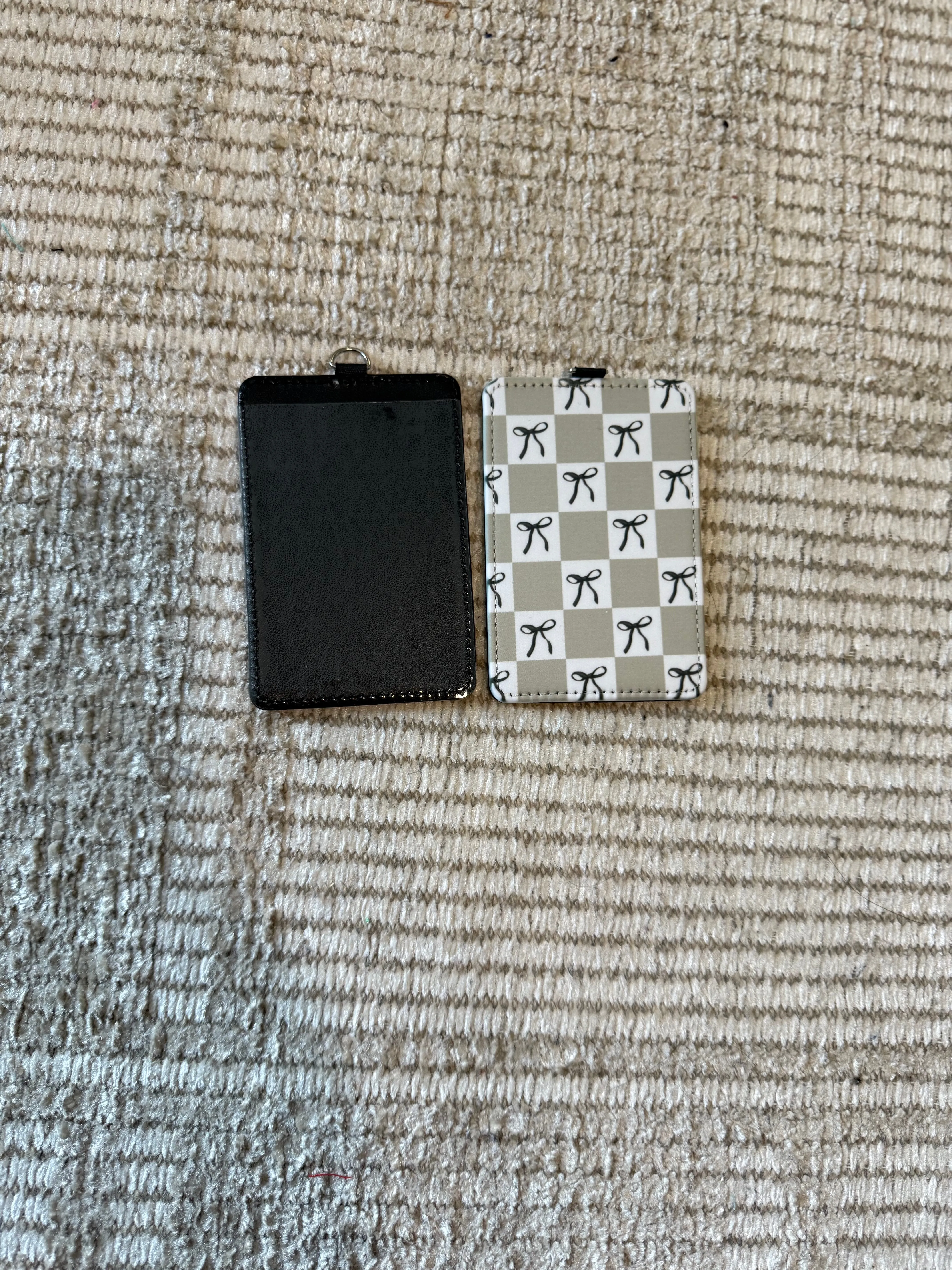 PATTERNED ID BADGE HOLDERS