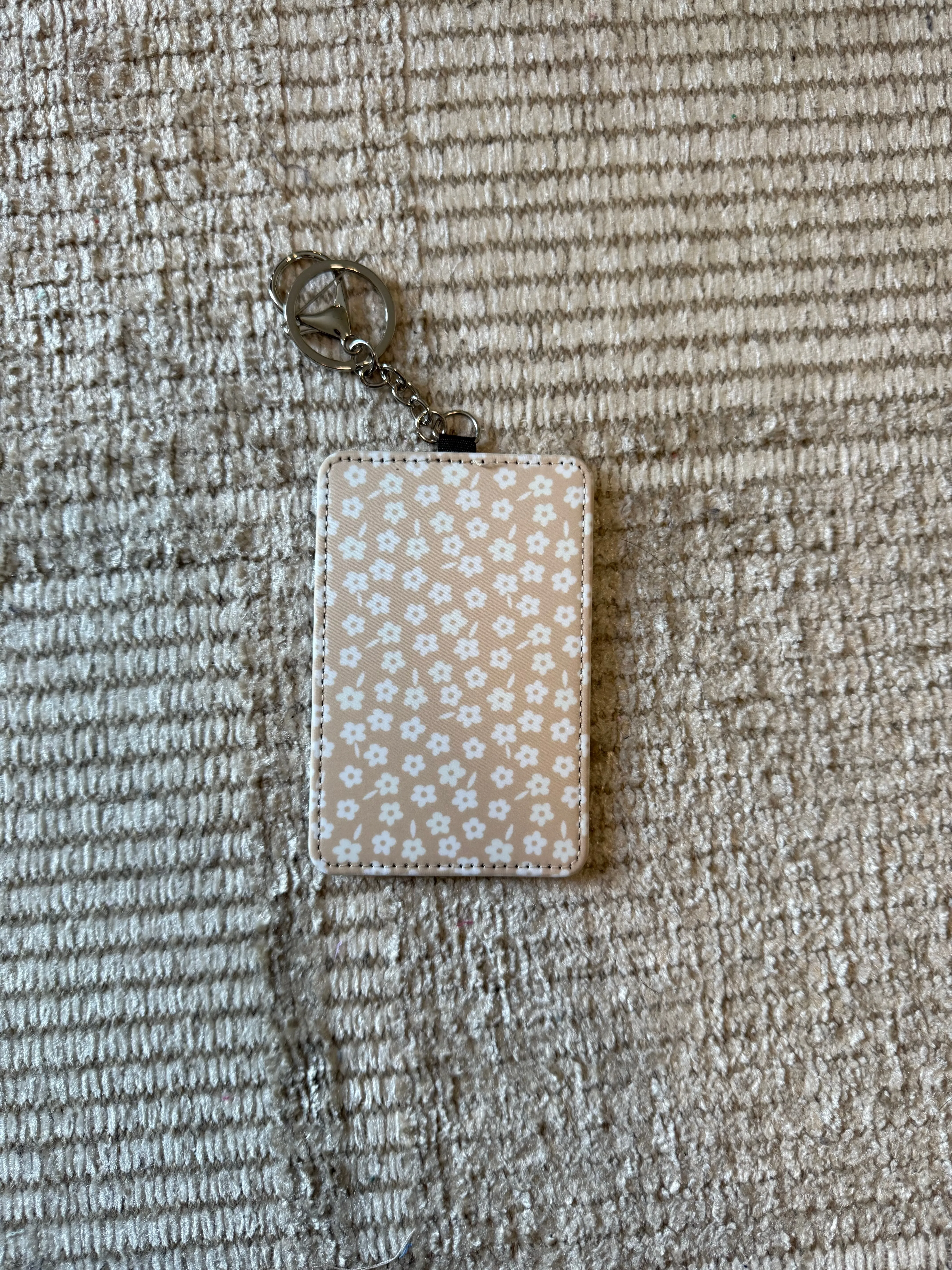 PATTERNED KEYCHAIN CARD HOLDER