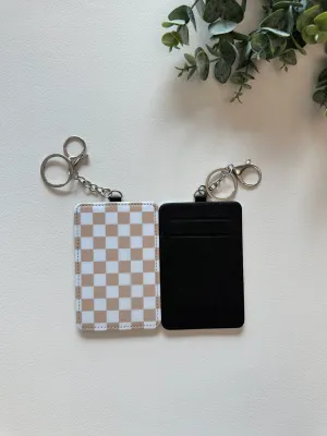 PATTERNED KEYCHAIN CARD HOLDER