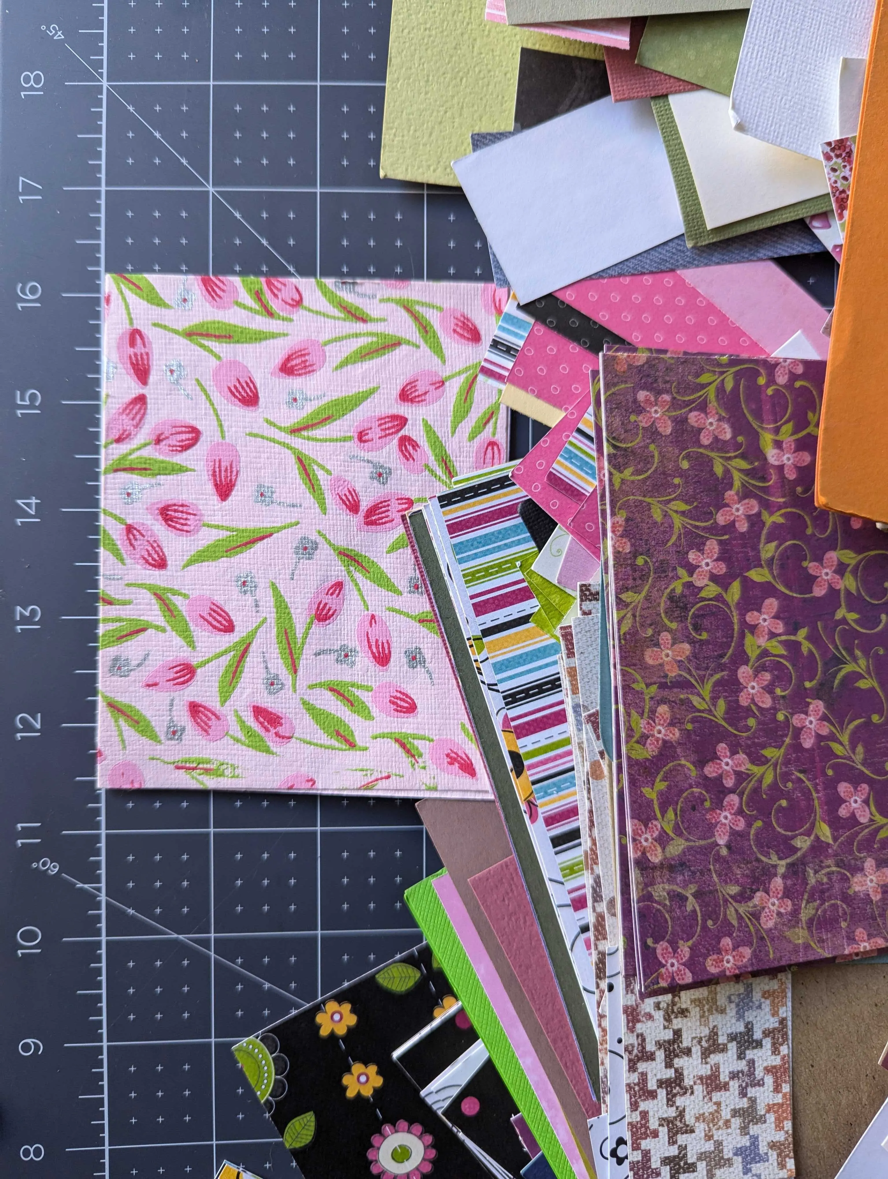 Patterned Paper Remnants Lot A