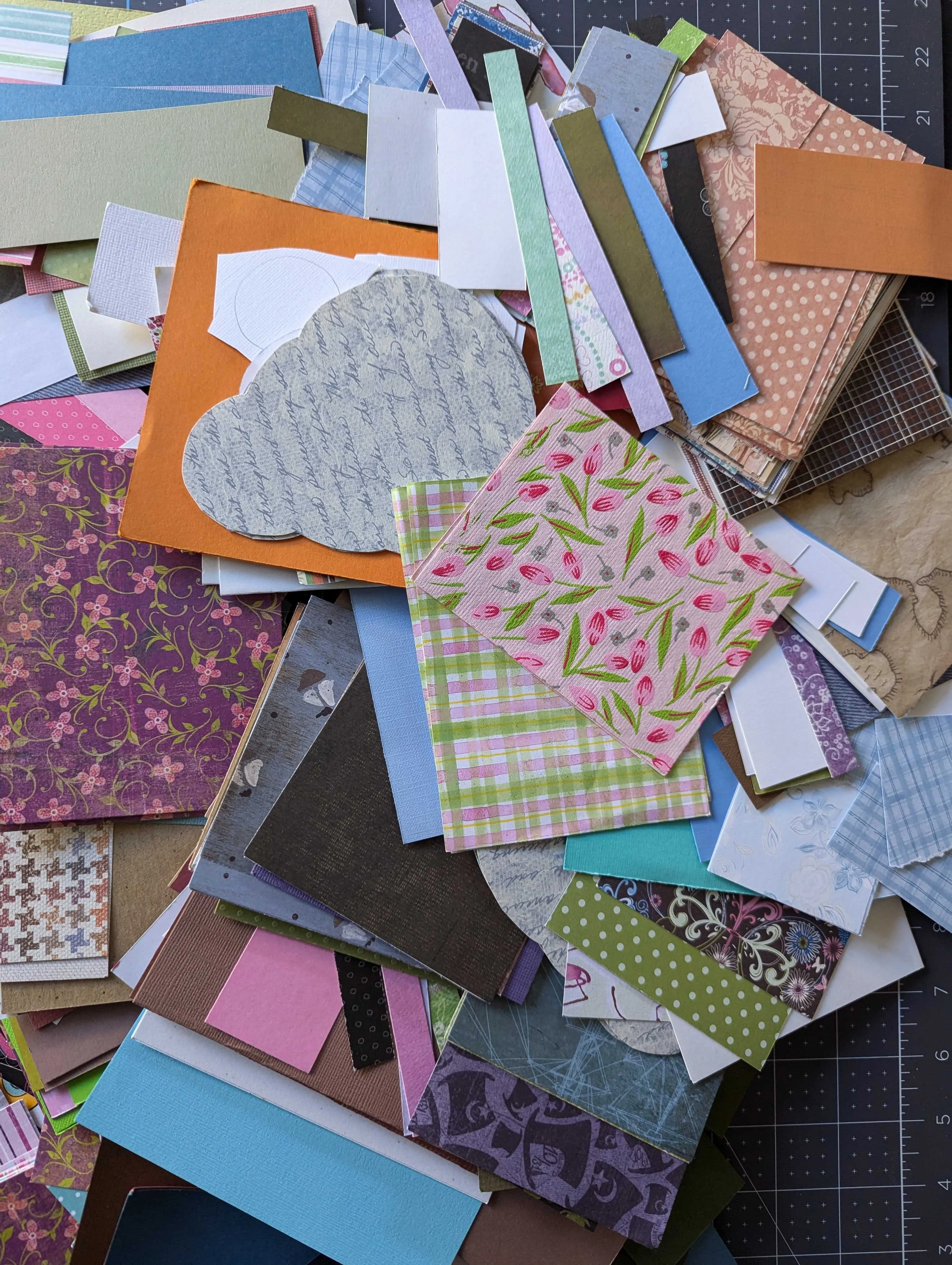 Patterned Paper Remnants Lot A