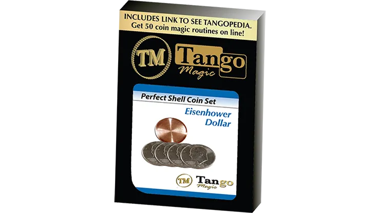 Perfect Shell Coin Set Eisenhower Dollar (Shell and 4 Coins D0202) by Tango Magic