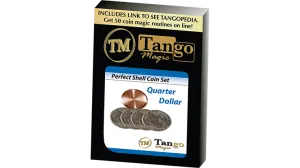 Perfect Shell Coin Set Quarter Dollar (Shell and 4 Coins D0200) by Tango Magic
