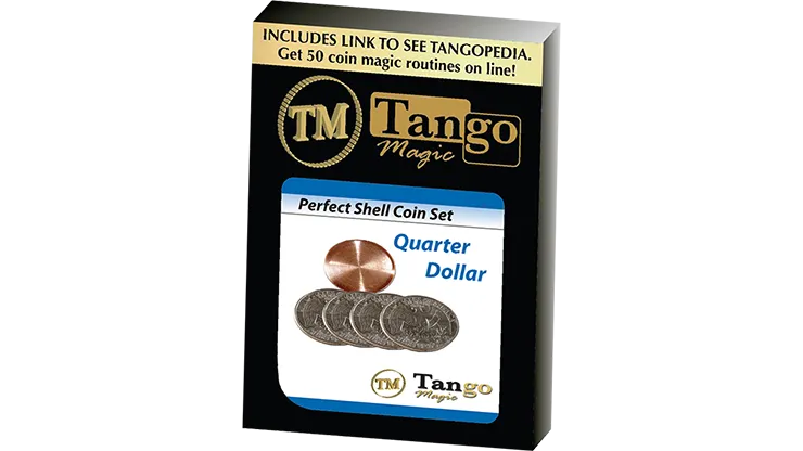 Perfect Shell Coin Set Quarter Dollar (Shell and 4 Coins D0200) by Tango Magic