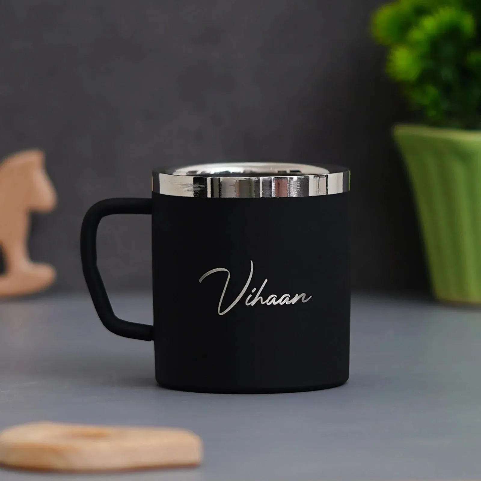Personalized All in One Men's Combo (4 pcs) & Rainbow Classic Bottle 1Litre & Stainless Steel Mug - Grey