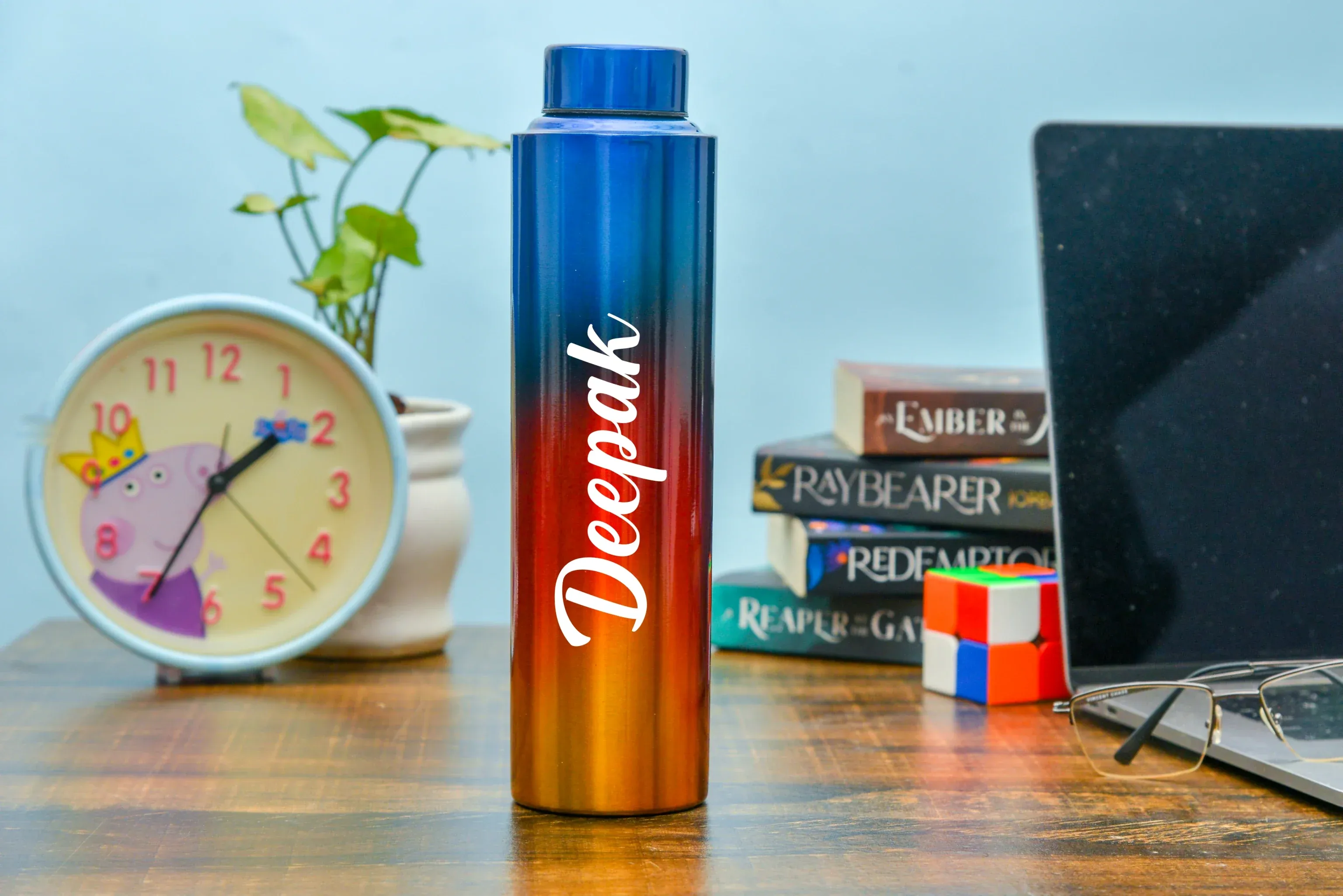 Personalized All in One Men's Combo (4 pcs) & Rainbow Classic Bottle 1Litre - Tan
