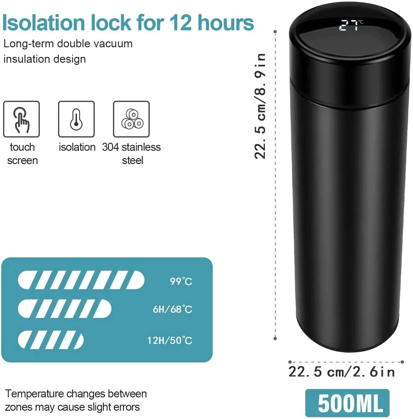 Personalized Temperature Bottle, Stainless Steel Mug & Men's Combo (2 pcs) - Tan