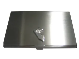 Peru Map Shape and Flag Design Business Card Holder