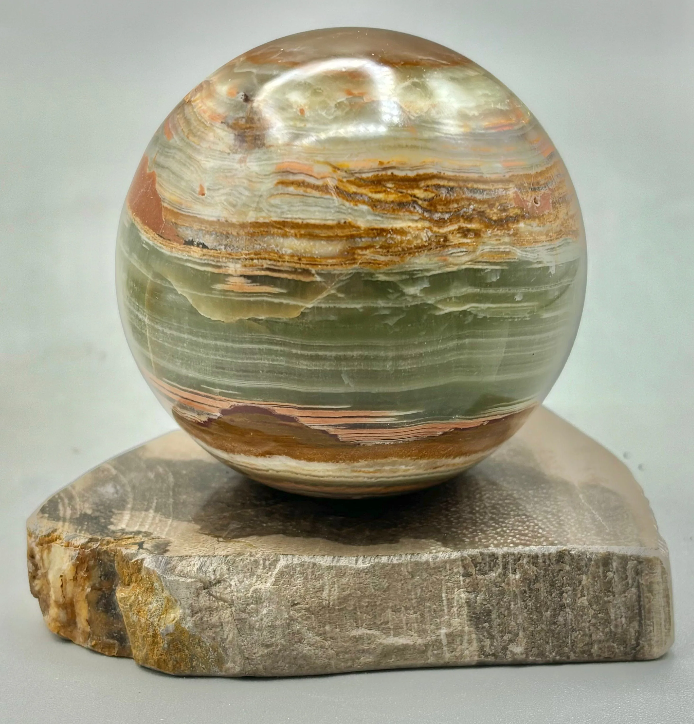 Petrified Wood Sphere Holders
