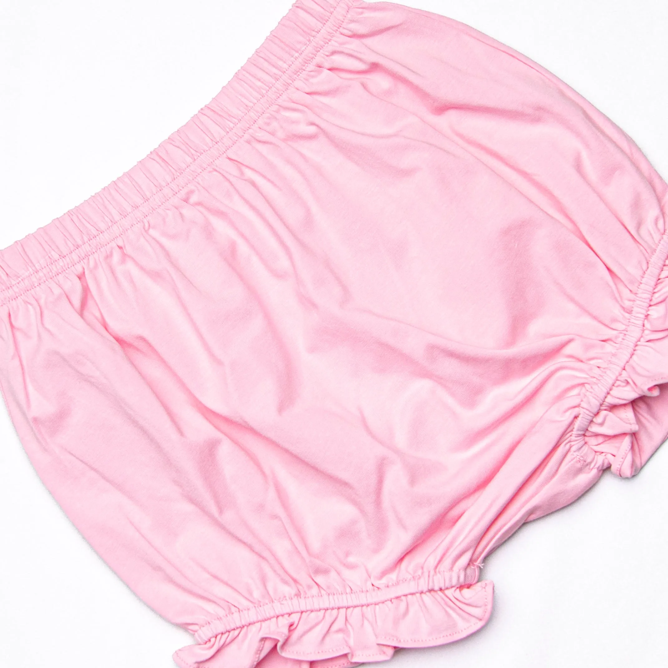 Pinstripe Petals Diaper Set, Pink