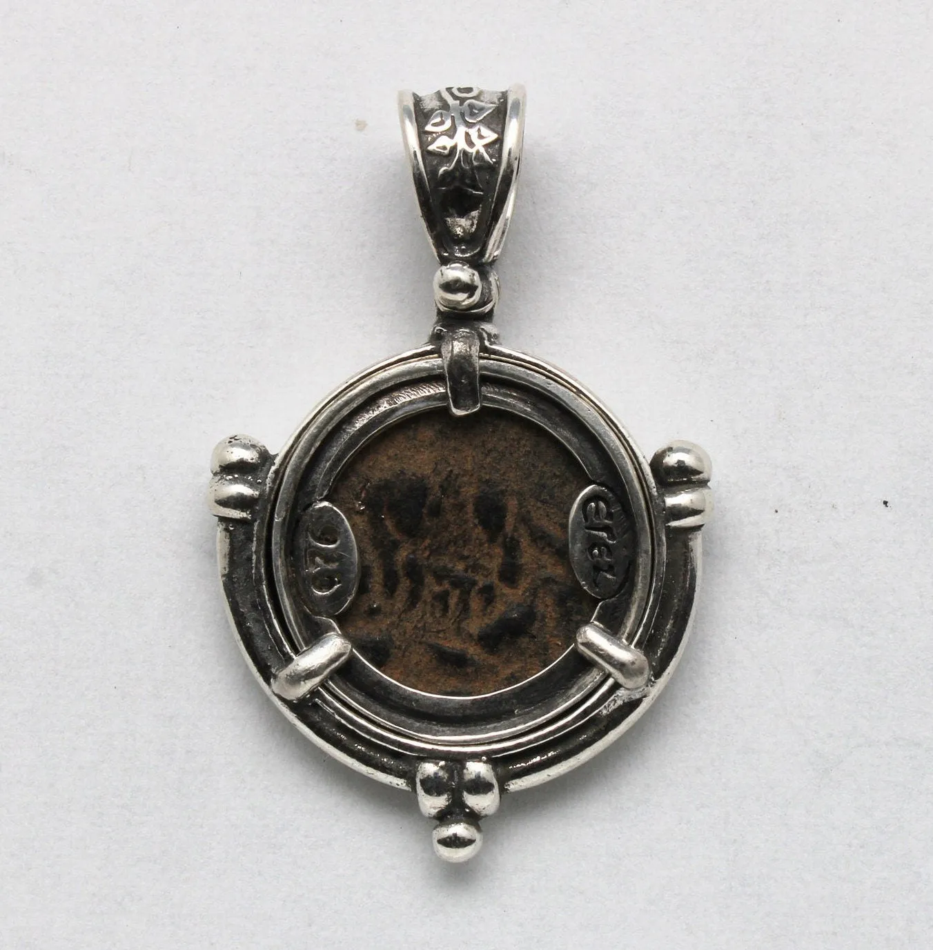 Pontius Pilate Prutah Coin, Silver Pendant, ID15272