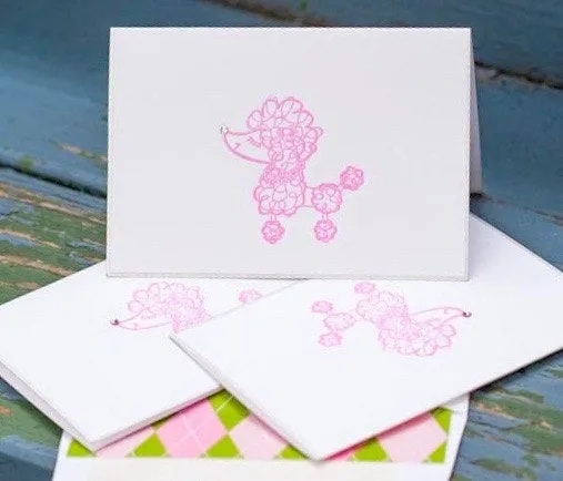 Poodle Note Cards - Poodle Stationery - Poodle Cards - Dog Note Cards - Dog Cards - Dog Stationery - Dog Lover Stationery - Dog Lover Card