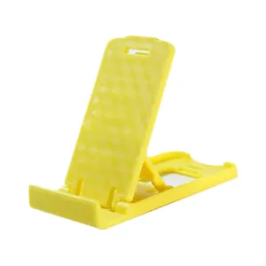 Portable Mini Mobile Phone Holder Foldable Desk Stand Holder 4 Degrees Adjustable Universal for iPhone yellow