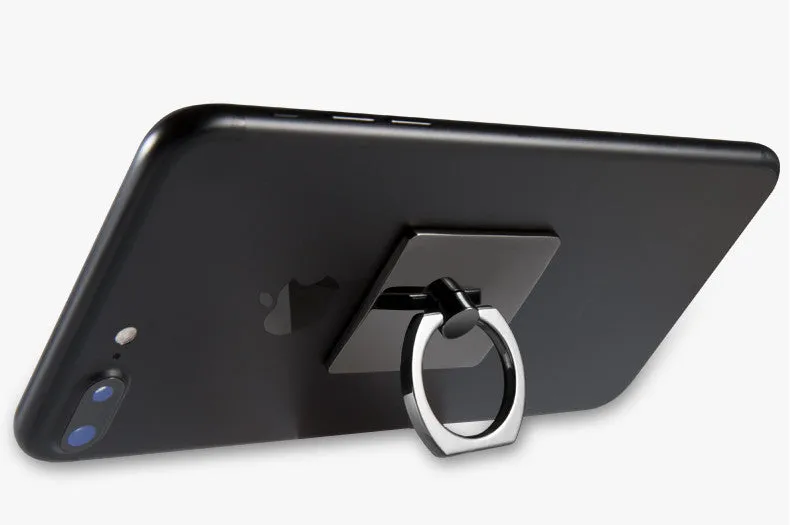 Portable Universal Metal Finger Ring Phone Holder - 360?? Rotating Bracket for iPhone Samsung, Gold