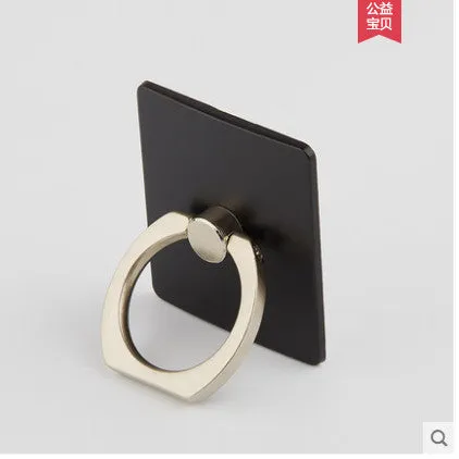 Portable Universal Metal Finger Ring Phone Holder - 360?? Rotating Bracket for iPhone Samsung, Gold