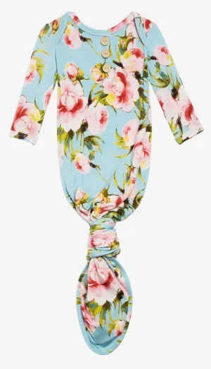 Posh Peanut Carolina Floral Button Knotted Gown