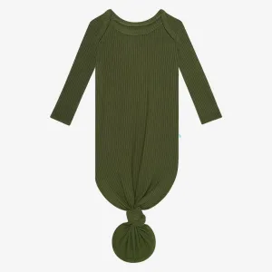 Posh Peanut Solid Pine Ribbed Basic Knotted Gown