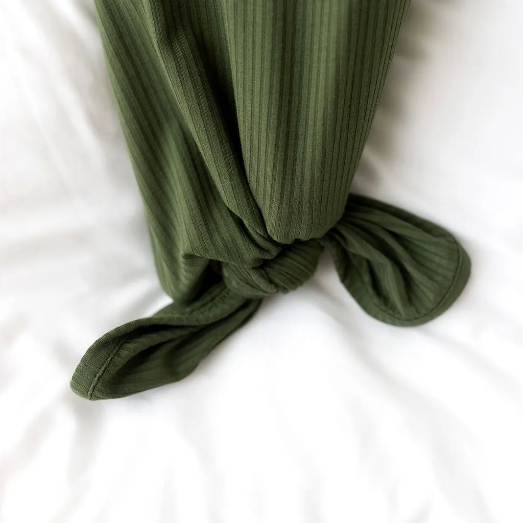 Posh Peanut Solid Pine Ribbed Basic Knotted Gown