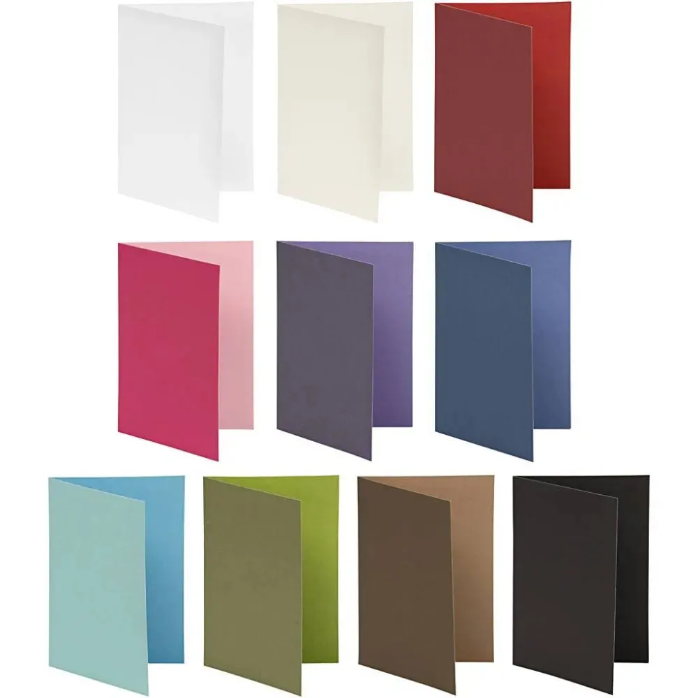Postcards Plain Minimalistic Paintable Fine Embossed Texture Two-Colour