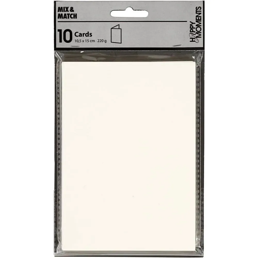 Postcards Plain Minimalistic Paintable Fine Embossed Texture Two-Colour