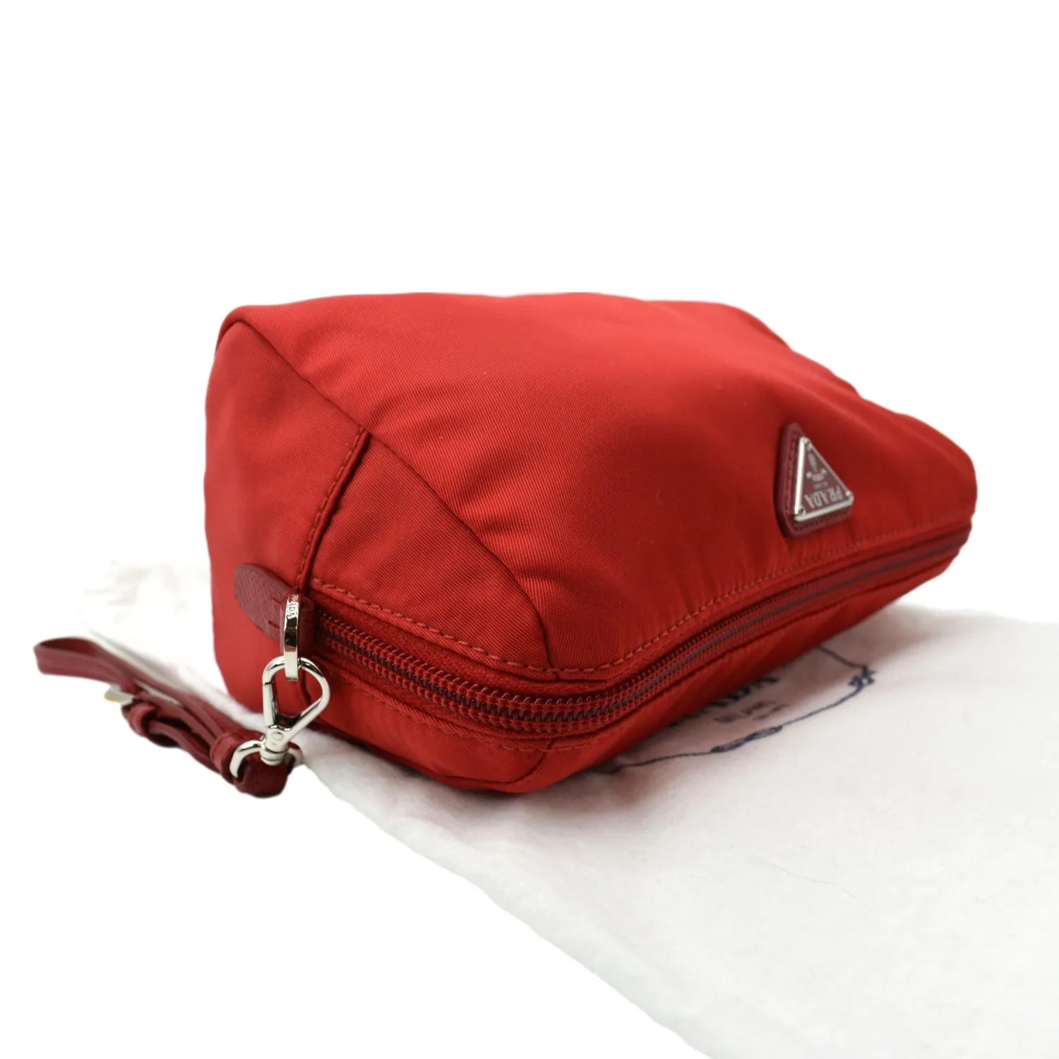 PRADA Nylon Cosmetic Case Red