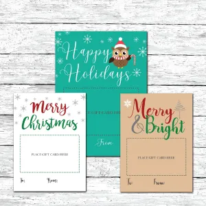 Printable Christmas Gift Card Holders